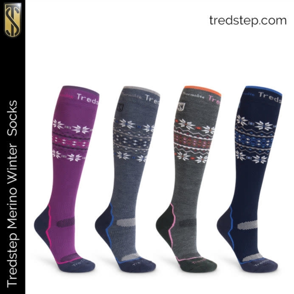 TREDSTEP Merino Winter Socks/color Navy/NWT